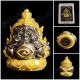 SMALL Rahu AC Subin Be.2566 BLack+Gold Plated Thai Amulet Wealthy Rich Money