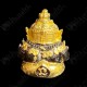 SMALL Rahu AC Subin Be.2566 BLack+Gold Plated Thai Amulet Wealthy Rich Money