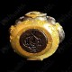 SMALL Rahu AC Subin Be.2566 BLack+Gold Plated Thai Amulet Wealthy Rich Money