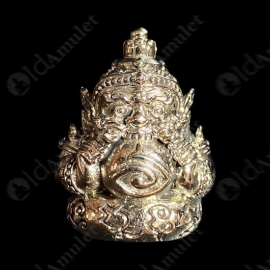 SMALL Rahu AC Subin Be.2566 Bronze Alloy Metallic Thai Amulet Wealthy Rich Money