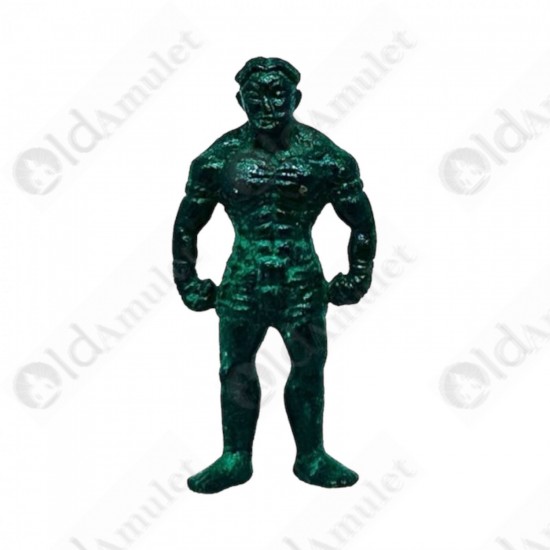 HoonPaYon Robot Muaythai Lp Mian BE.2566 Bronze GREEN BODY Thai Amulet Shield