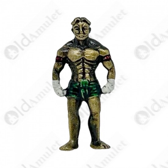 HoonPaYon Robot Muaythai Lp Mian BE.2566 Brass GREEN PANT Thai Amulet Protection