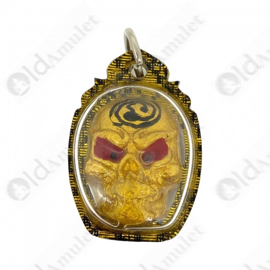 Ghost Skull Windfall Corpse Red Oil Gold AC Subin BE.2559 Thai Amulet Gambling