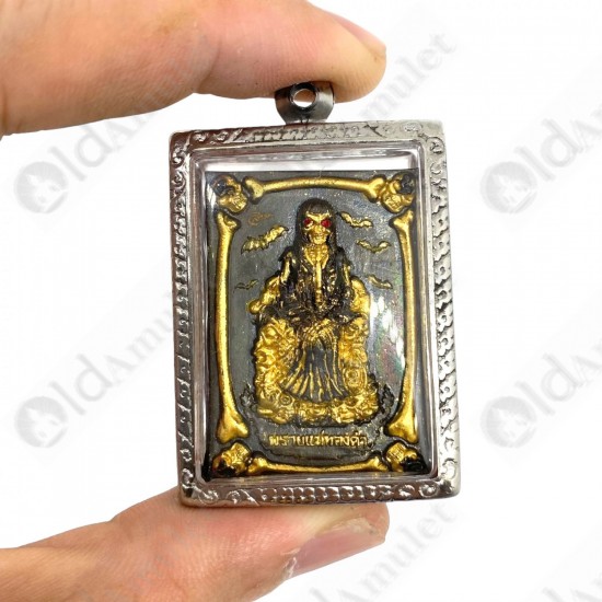 Black Goddess Windfall Ghost Skull AC Subin BE.2560 Thai Amulet Gambling Rich