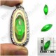 Green Naga-eye Small Rugby Pendant Thai Amulet Leklai Gemstone Wealthy Lucky