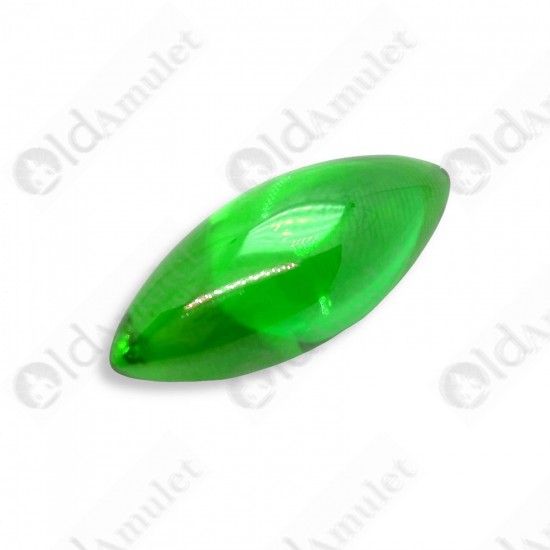 Green Naga-eye Small Rugby Pendant Thai Amulet Leklai Gemstone Wealthy Lucky