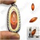 Orange Naga-eye Small Rugby Pendant Thai Amulet Leklai Gemstone Wealthy Lucky