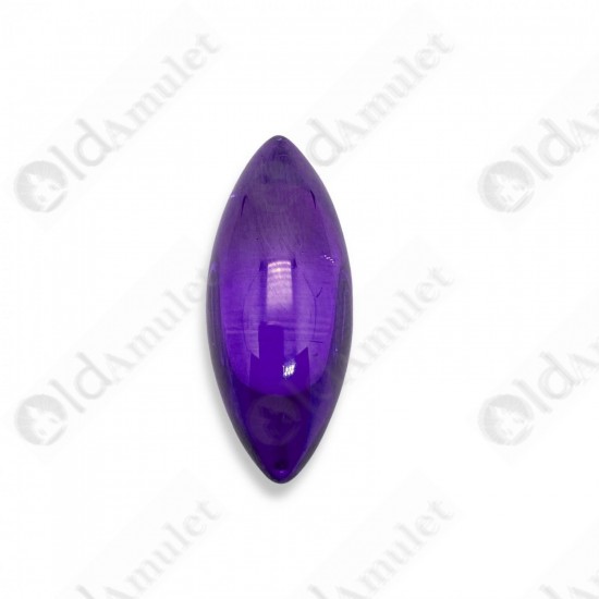 Violet Naga-eye Small Rugby Pendant Thai Amulet Leklai Gemstone Wealthy Lucky