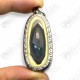 Black Naga-eye Small Rugby Pendant Thai Amulet Leklai Gemstone Wealthy Lucky