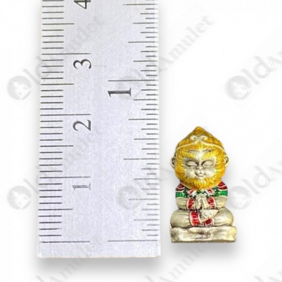 HaNuMan Monkey Wukong Lp Amnard Be.2564 SATIN + COLOR Thai Amulet Wealthy Rich