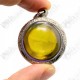 YELLOW Round Naga-eye Thai Holy Real Amulet Gemstone 100% Authentic Size-L