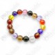 Bracelet Multi Color 10mm Naga-eye Khaw Thai Holy Amulet Gemstone 100% Authentic