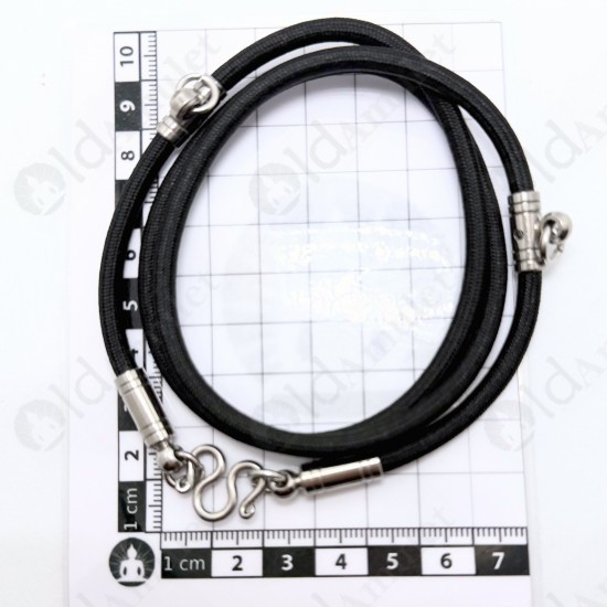 3 Hooks W-Shape Black Necklace Nylon For Thai Amulet Pendant 30CM